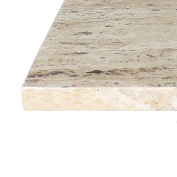 Cecil 14" Contemporary Natural Marble Handmade T-Shaped End Table - JONATHAN Y